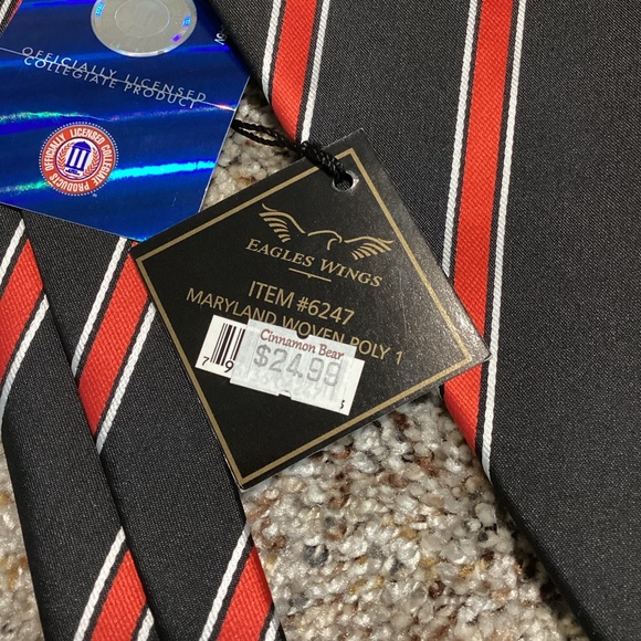 Eagles Wings Necktie Men’s Red Color - Picture 2 of 7